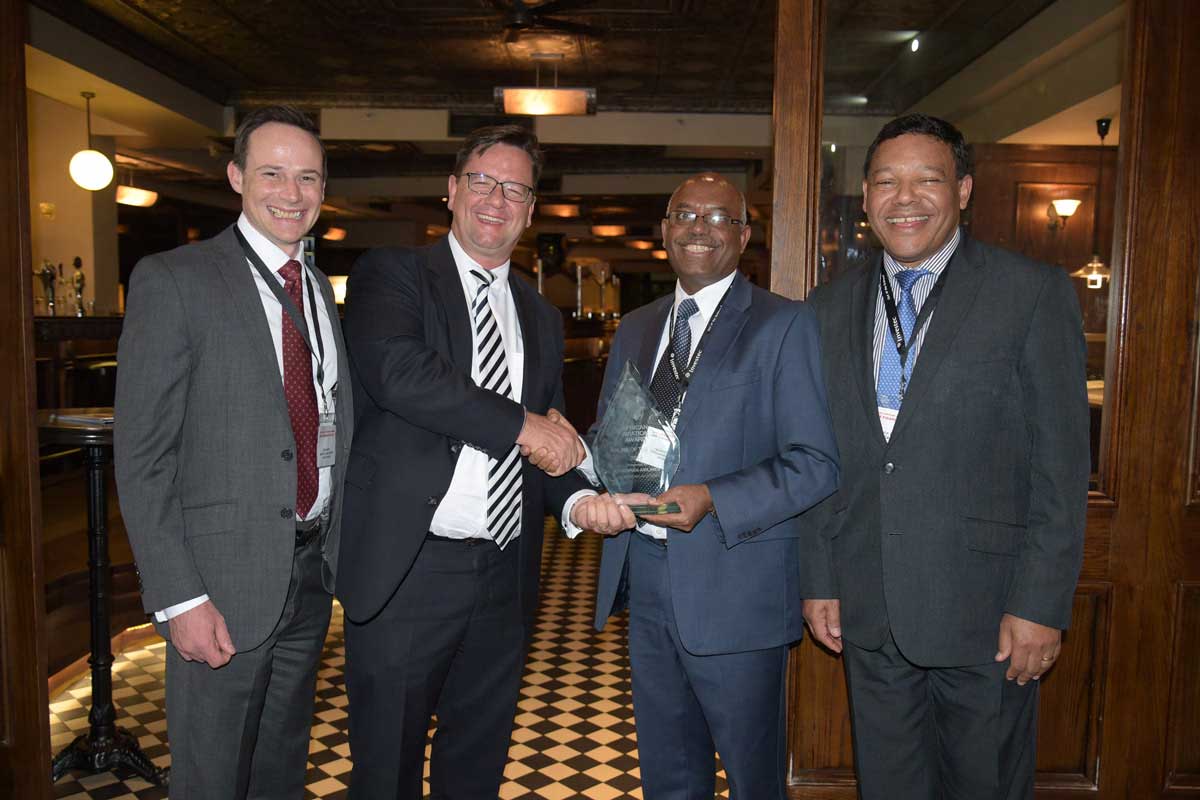 Ethiopian Airlines Receives African Airline of the Year Award Ethiopian Airlines executives celebrate winning the prestigious award.
