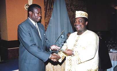 Award Presentation Ceremony Between Two Distinguished Individuals