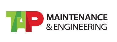 TAP Maintenance & Engineering Logo Design TAP logo representing maintenance and engineering services.