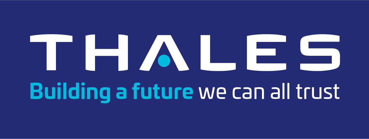 Thales LOGO WHITE ON BLUE CMYK
